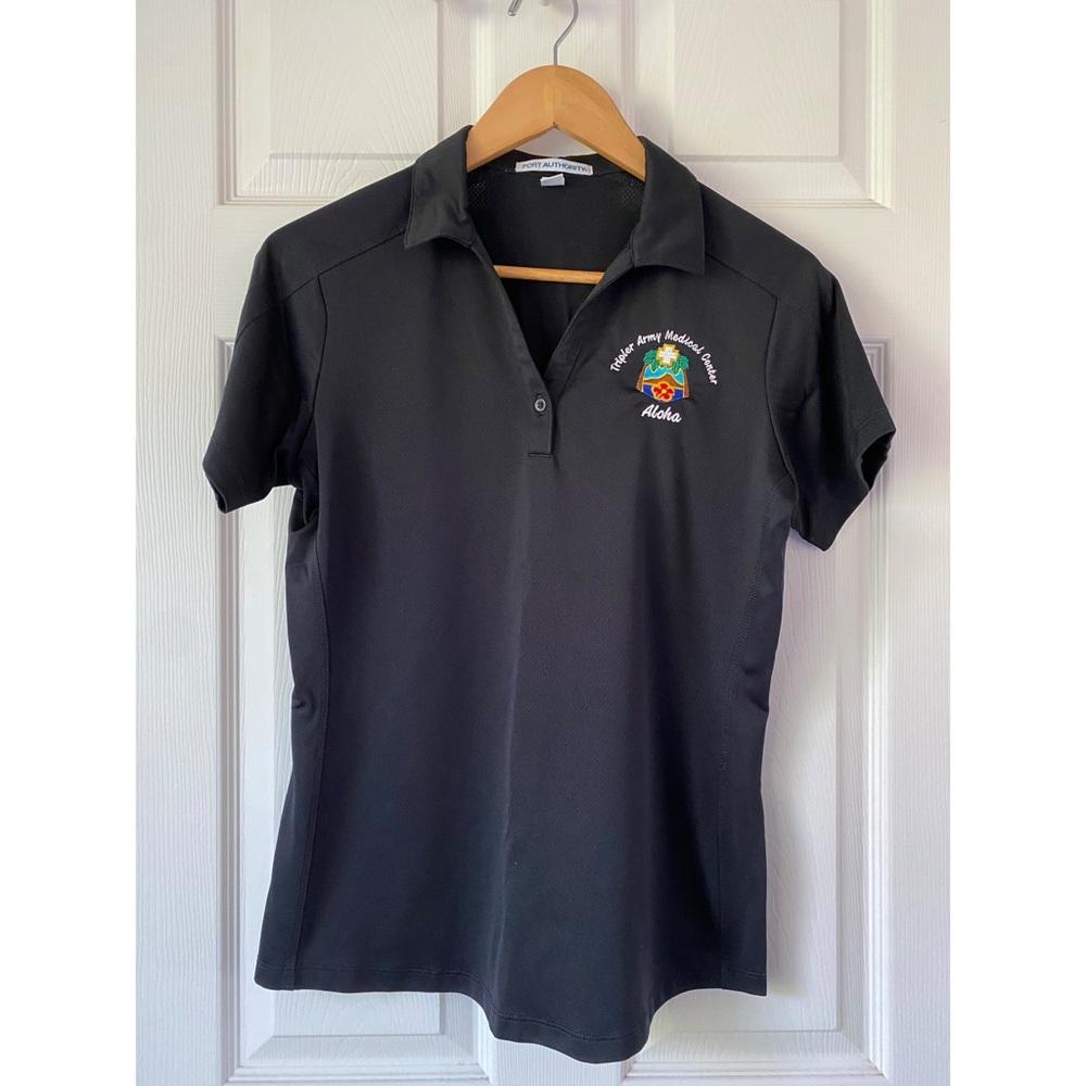 Tripler Army Medical Shirt Women Small Black Polo Oahu Hospital